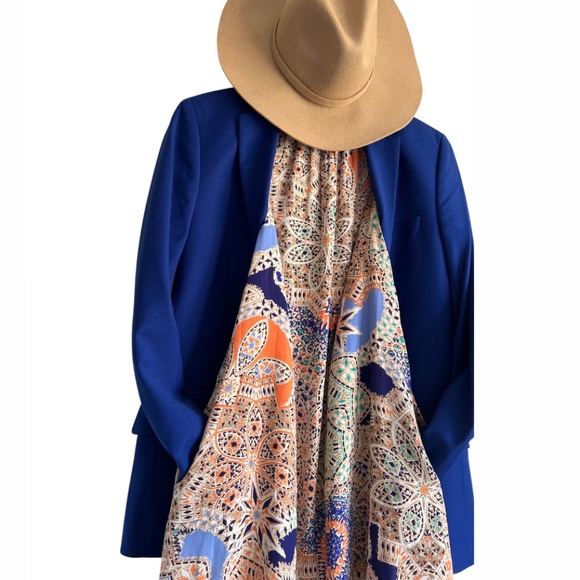 Vintage style hippy chic dress or tunic top in multi colour awesome fun pattern - Picture 1 of 8